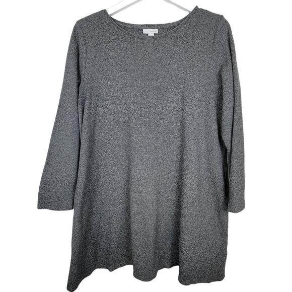 J. Jill Pure Jill 100% Cotton Gray Size Pockets A-line Tunic Dress - Size M - Picture 1 of 5
